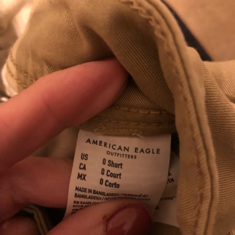 American Eagle kick bootcut khaki pants 0 short